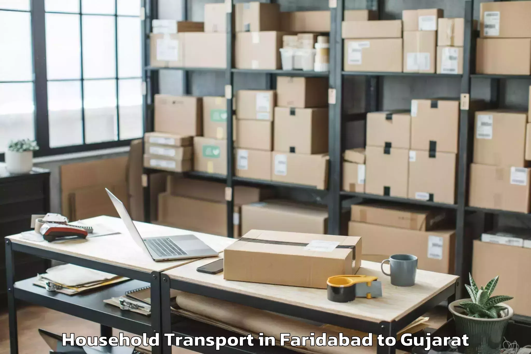 Easy Faridabad to Vapi Household Transport Booking